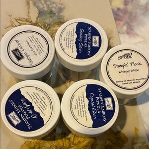 Stampin' Up! Embossing Powder and Flock Set of 6 jars